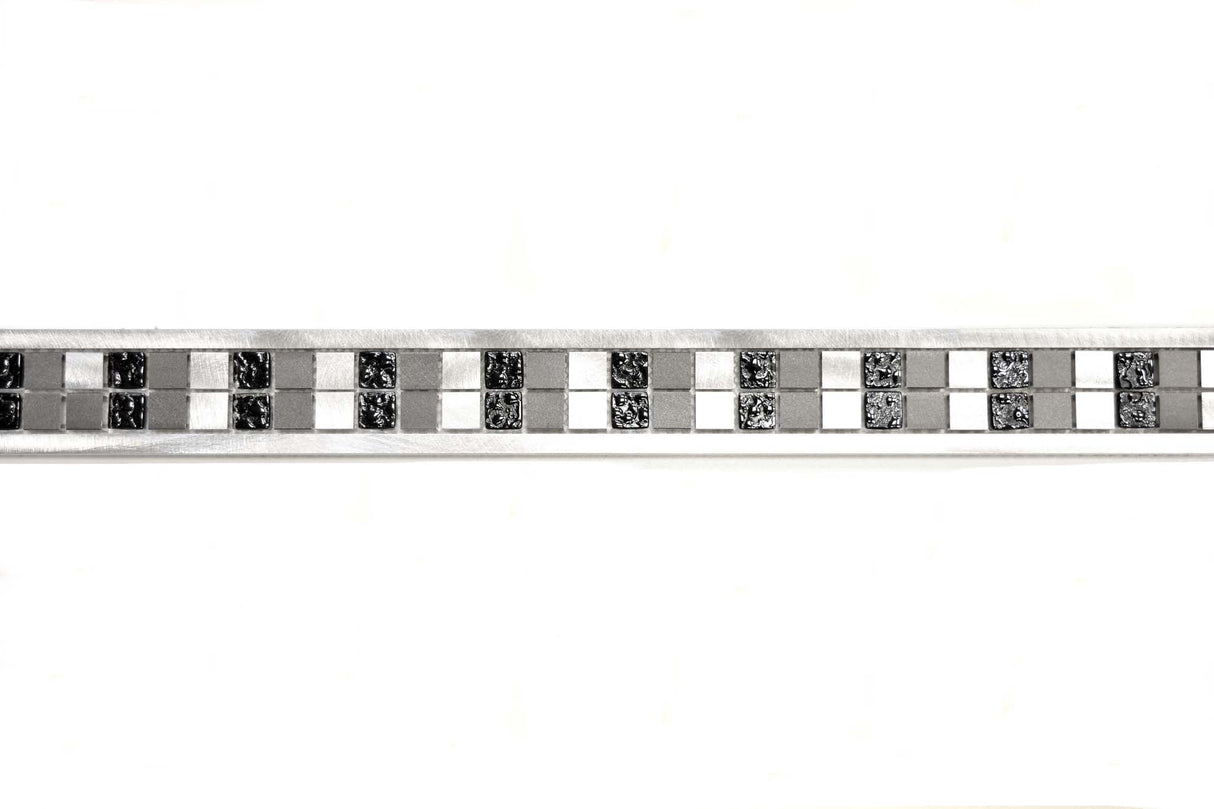 Bård (Kakel) Silver Mariestad - 001 | 15x15+8x600x8mm. Säljs styckvis.