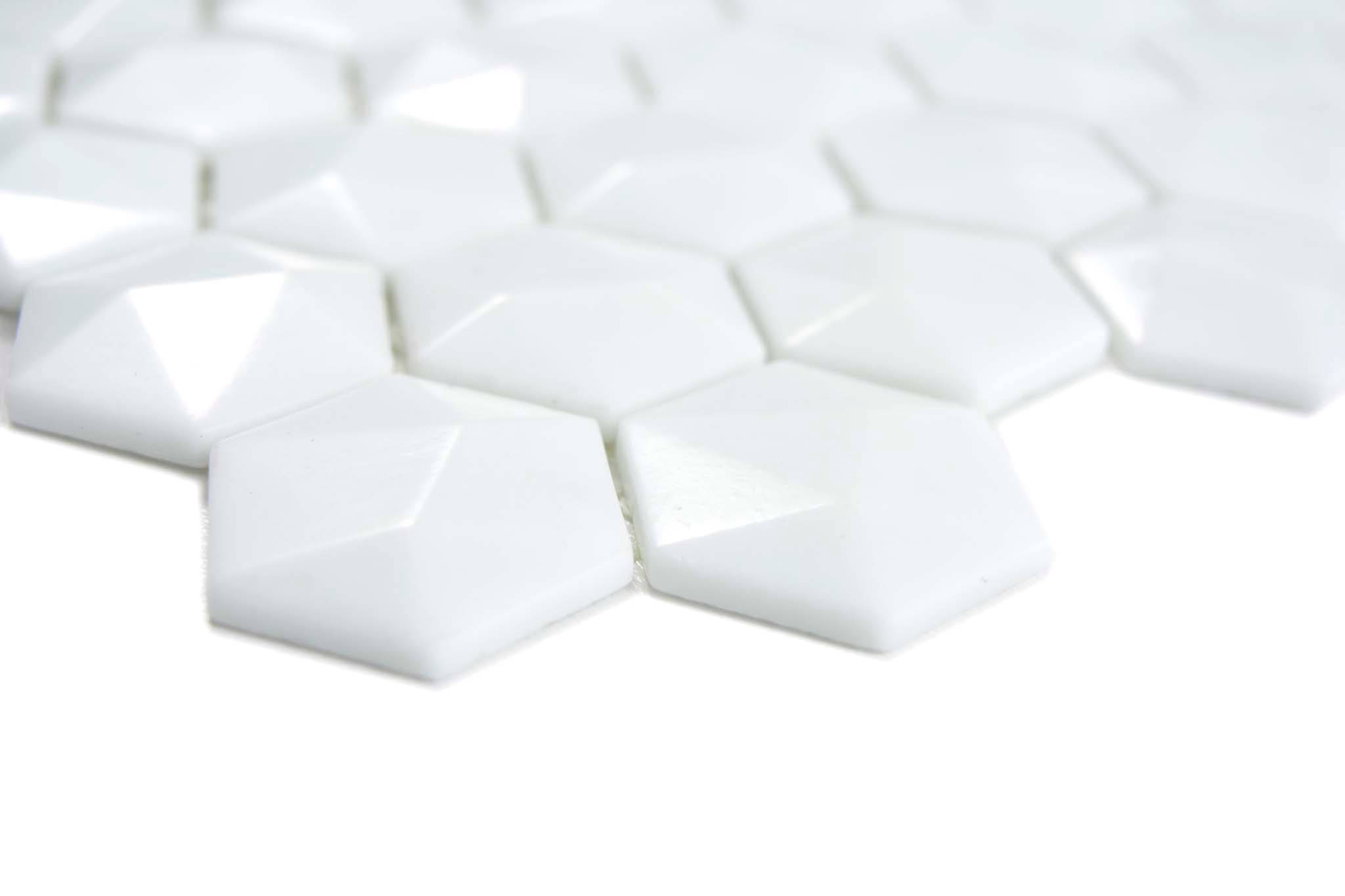 Mosaik Vit Sandviken - 001 | 0,087 m²/ark