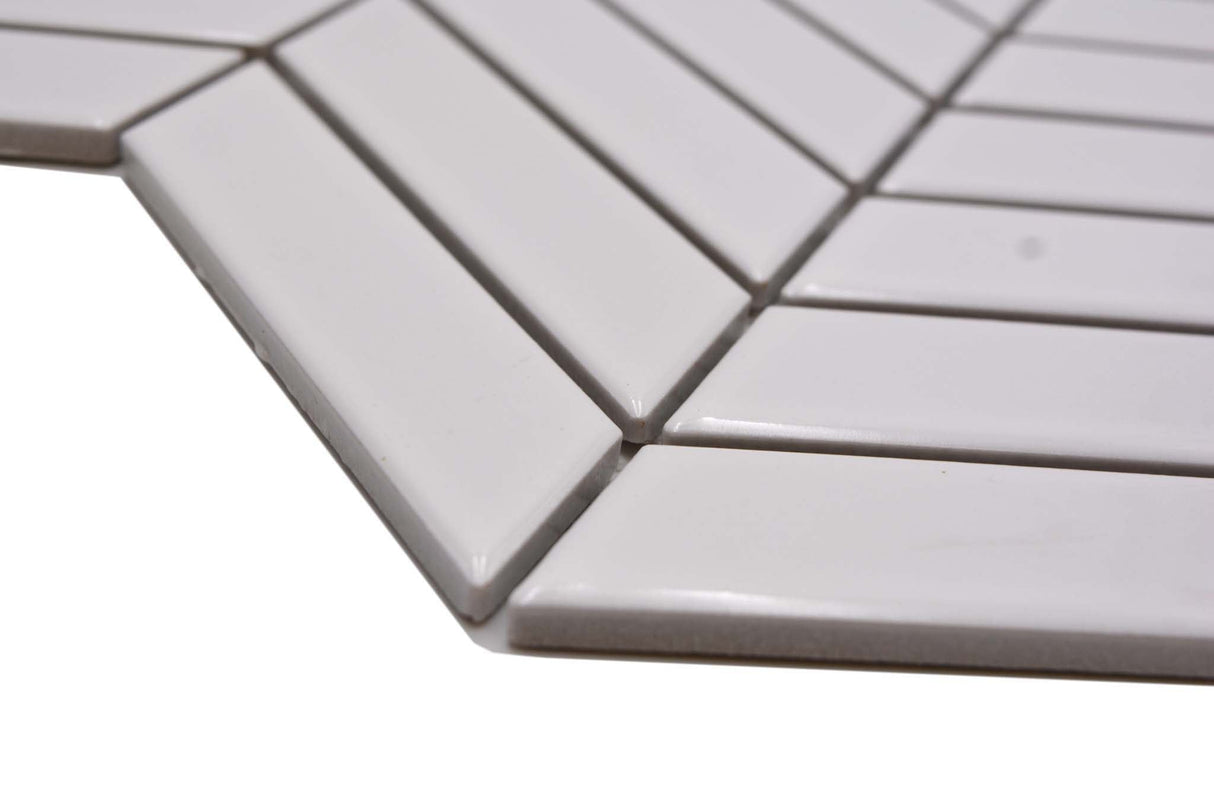 Mosaik Vit Strömsund - 007 | 0,088 m²/ark