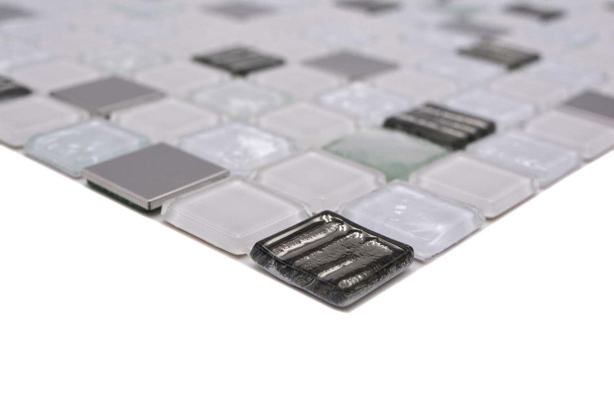 Mosaik Vit Östersund - 001 | 0,09 m²/ark