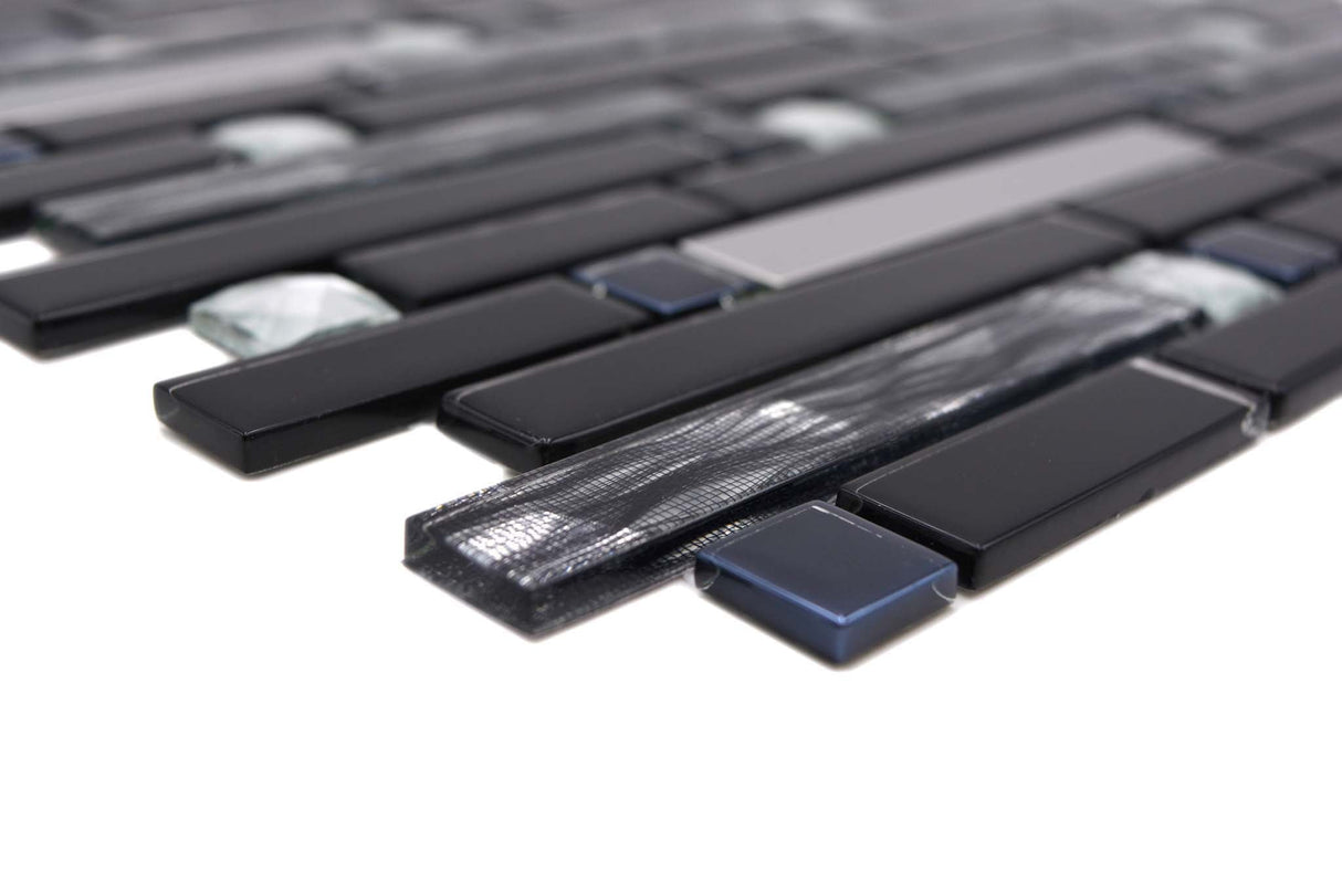 Mosaik Svart Östersund - 003 | 0,091 m²/ark