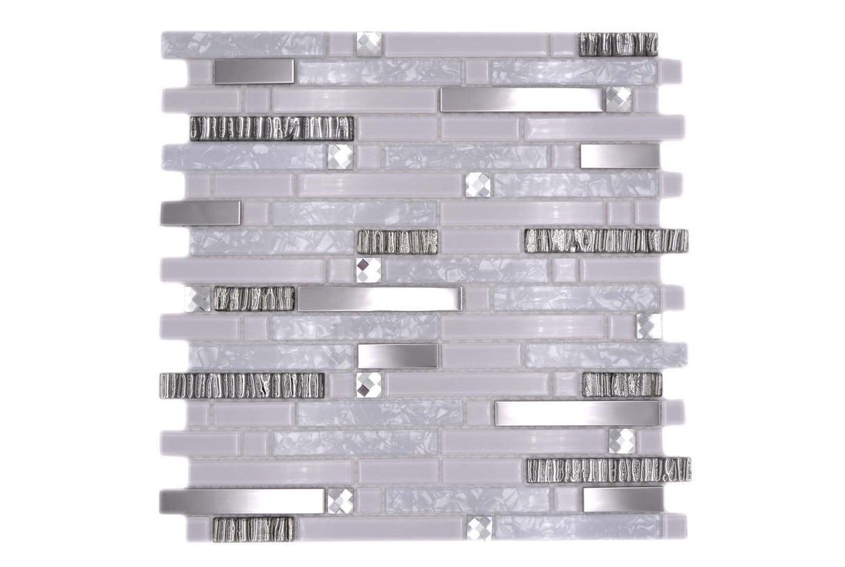 Mosaik Vit Östersund - 004 | 0,091 m²/ark