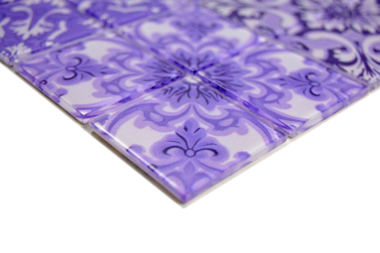 Mosaik Violett Halmstad - 003 | 0,09 m²/ark