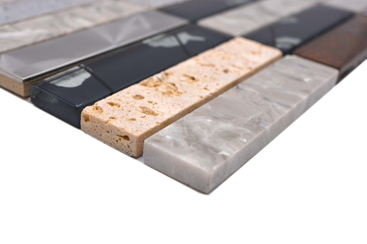 Mosaik Grå Simrishamn - 002 | 0,089 m²/ark