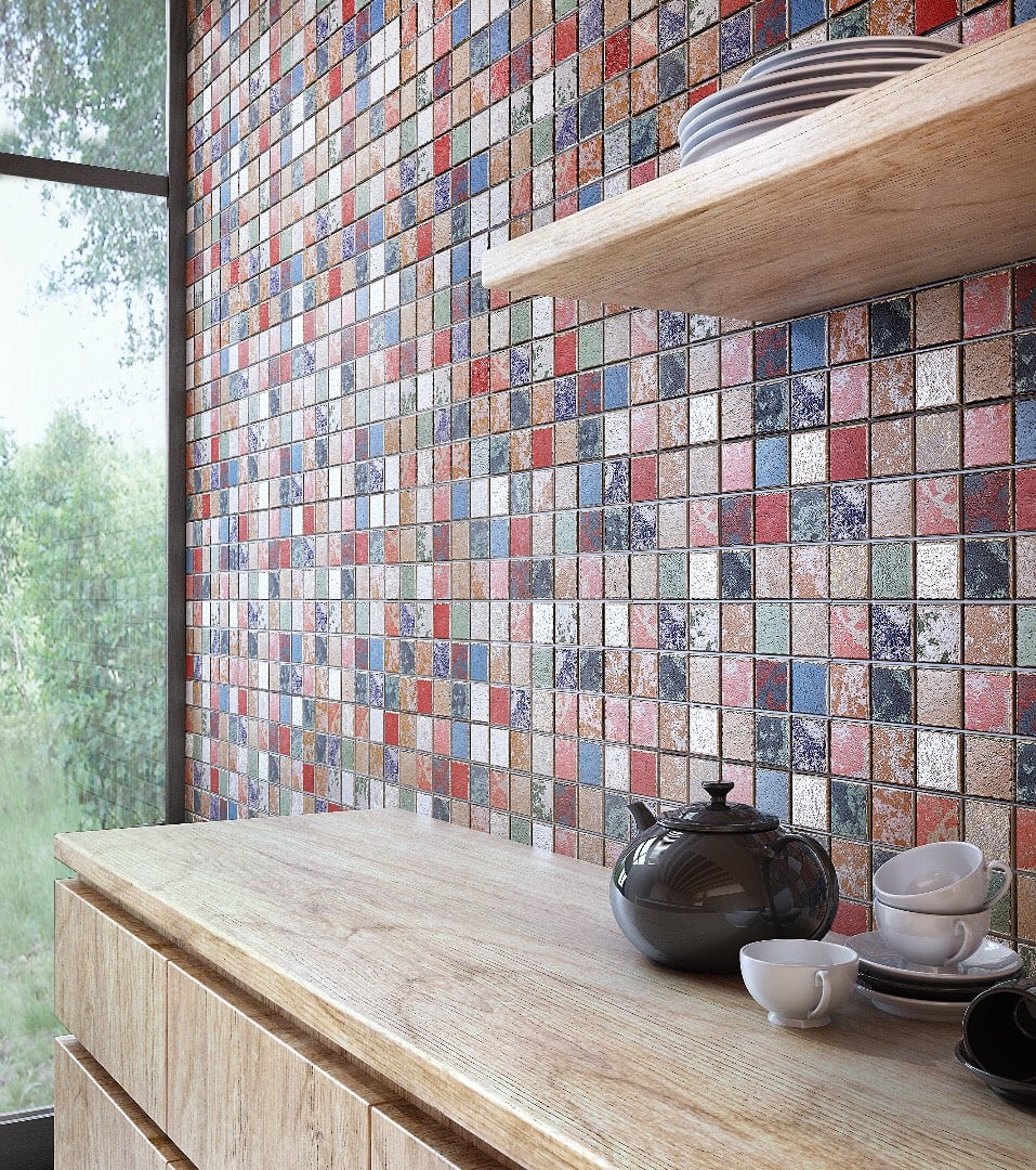 Mosaik Flerfärgad Falkenberg - 004 | 0,1 m²/ark