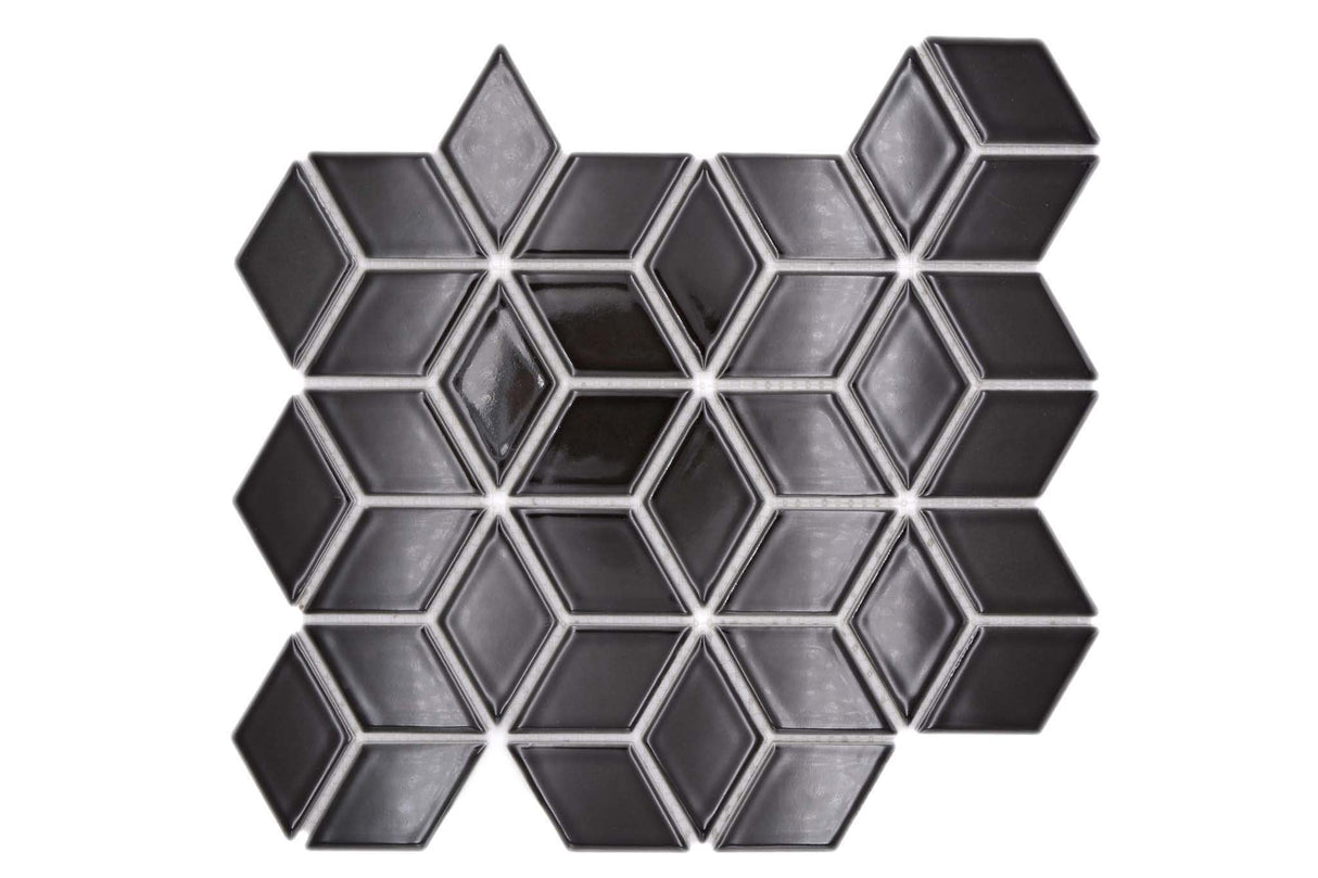 Mosaik Svart Östersund - 009 | 0,081 m²/ark