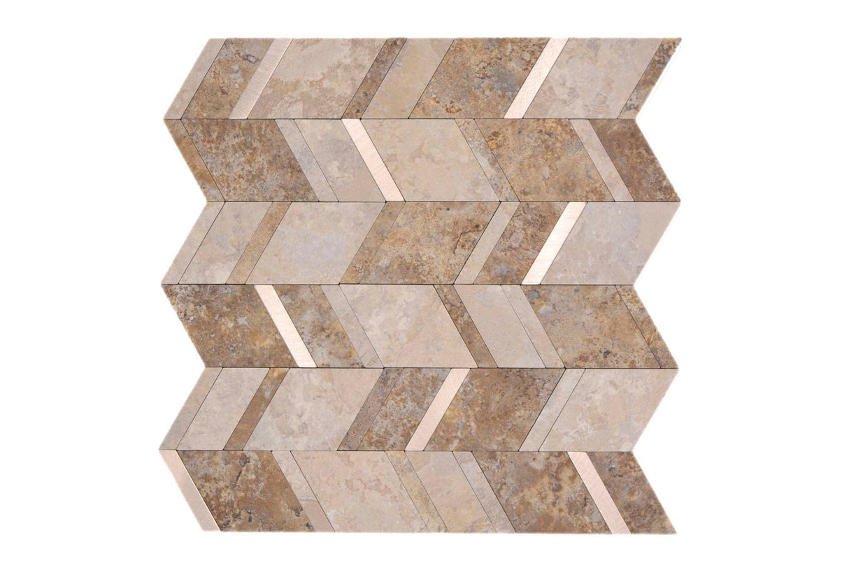 Självhäftande mosaik Beige Mjölby - 003 | 0,081 m²/ark