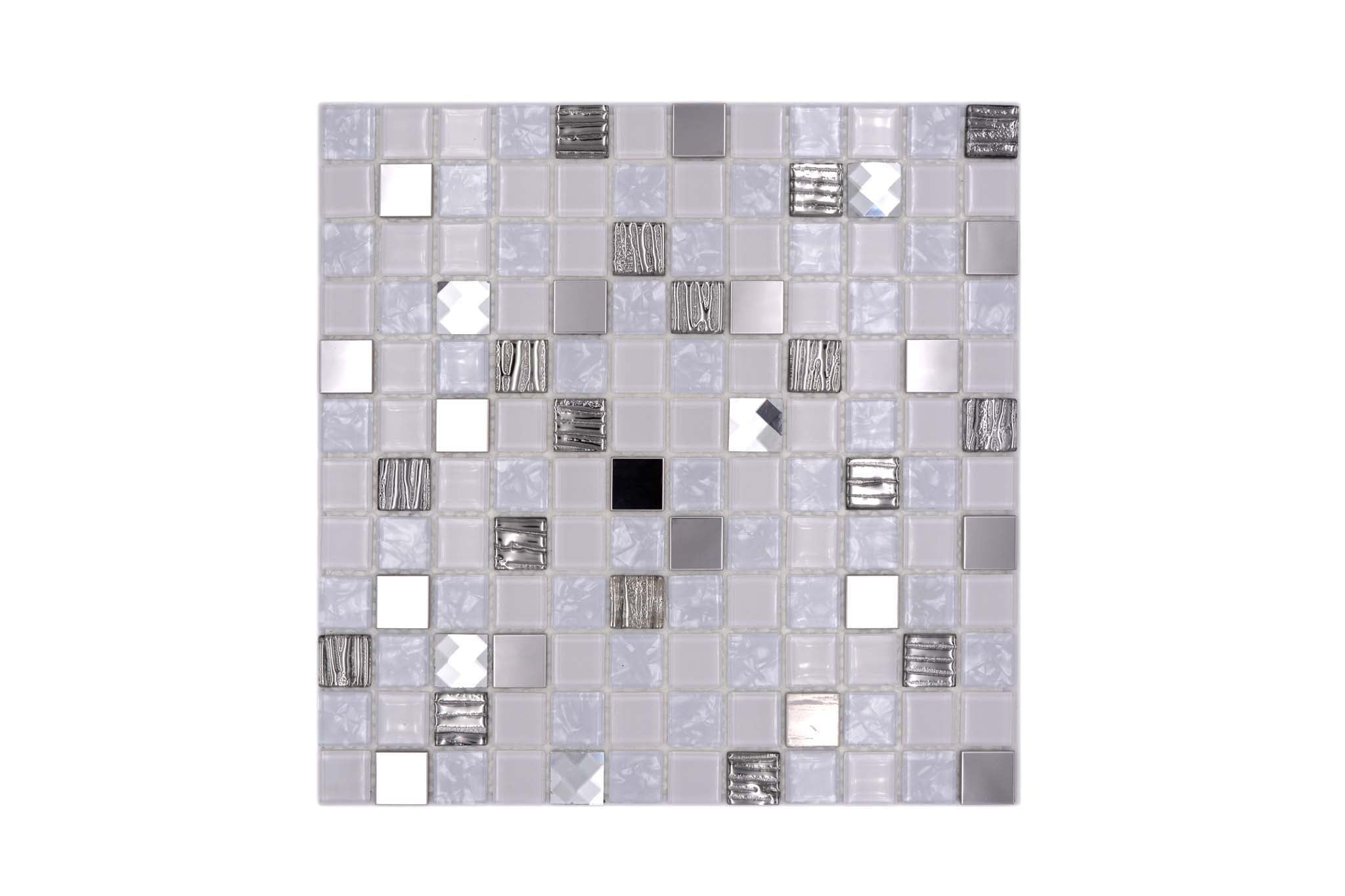 Självhäftande mosaik Vit Sundsvall - 004 | 0,09 m²/ark