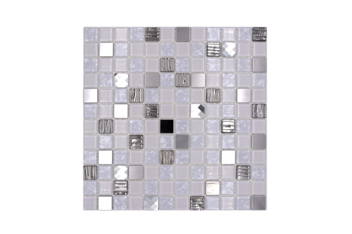 Självhäftande mosaik Vit Sundsvall - 004 | 0,09 m²/ark