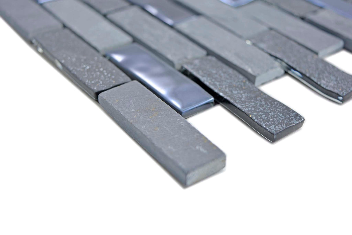 Självhäftande mosaik Svart Sundsvall - 010 | 0,091 m²/ark