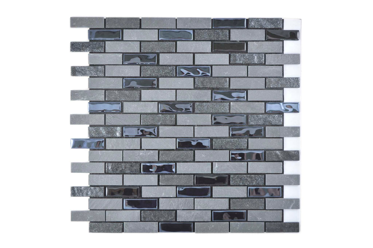 Självhäftande mosaik Svart Sundsvall - 010 | 0,091 m²/ark