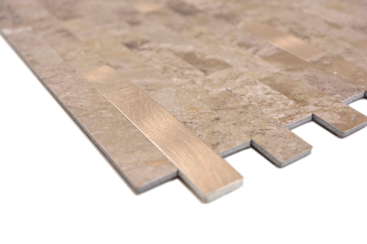 Självhäftande mosaik Brun Mjölby - 010 | 0,087 m²/ark