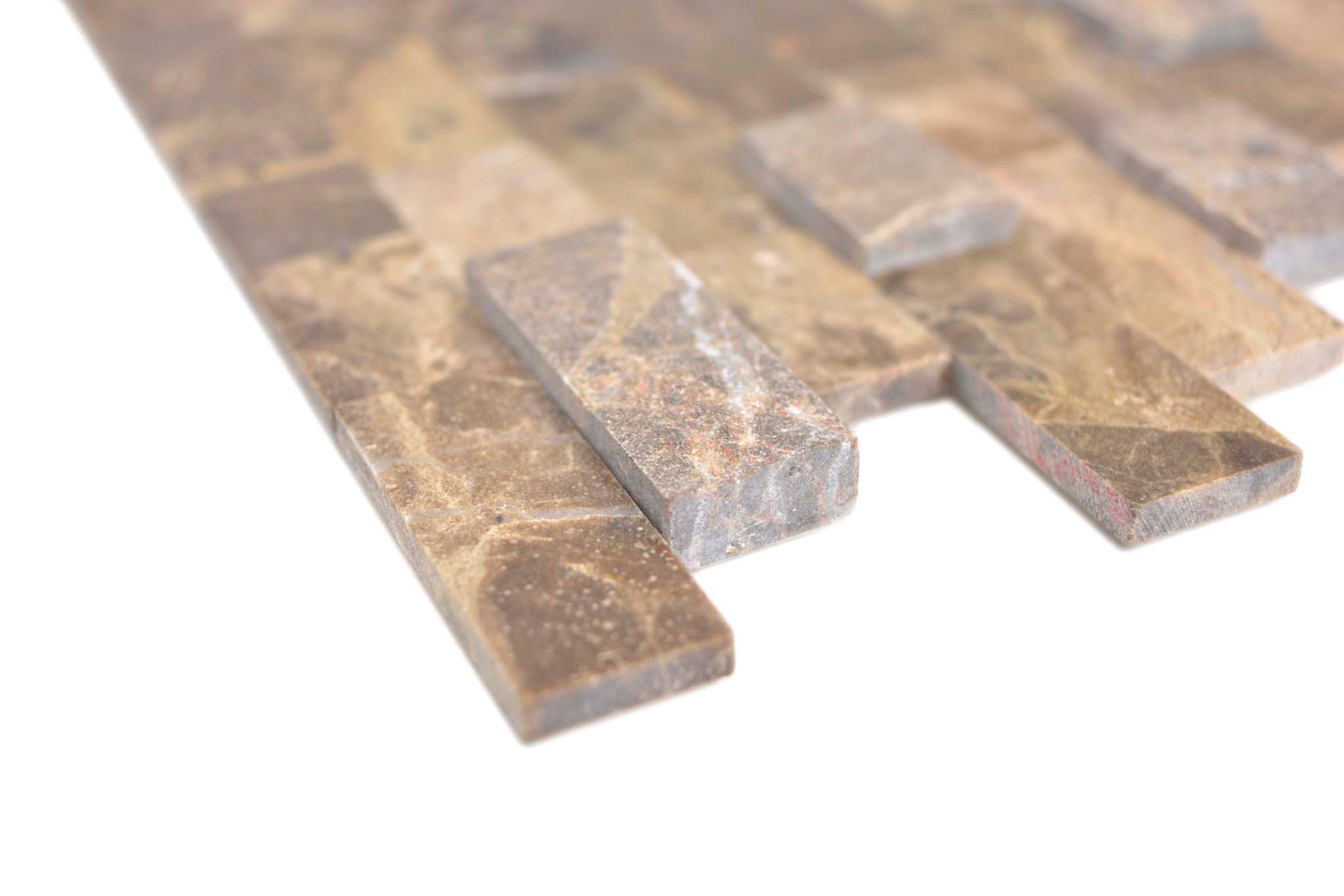 Självhäftande mosaik Brun Fredrikstad - 005 | 0,083 m²/ark