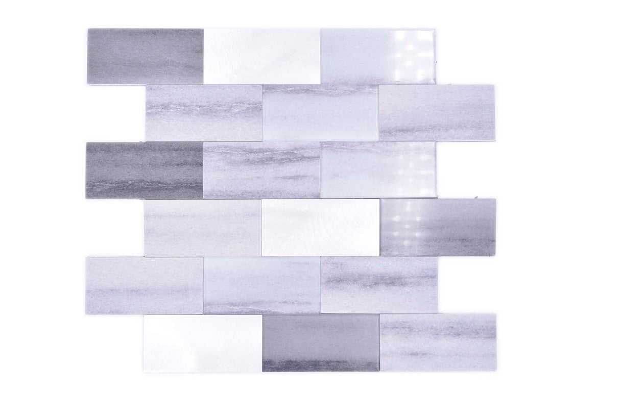 Självhäftande mosaik Grå Tranås - 005 | 0,085 m²/ark