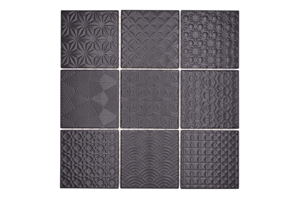 Mosaik Svart Falkenberg - 027 | 0,089 m²/ark