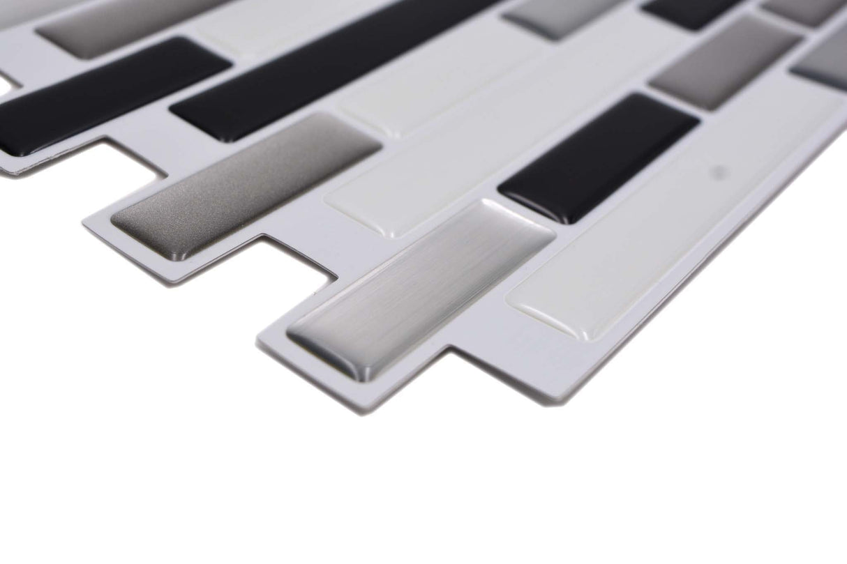 Självhäftande mosaik Silver Sundsvall - 016 | 0,241 m²/kartong