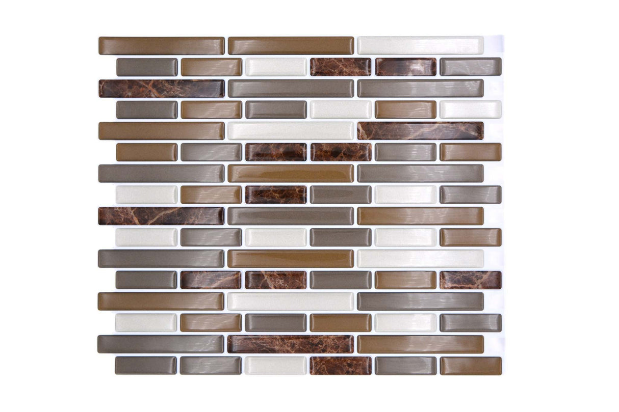 Självhäftande mosaik Brun Sundsvall - 020 | 0,241 m²/kartong