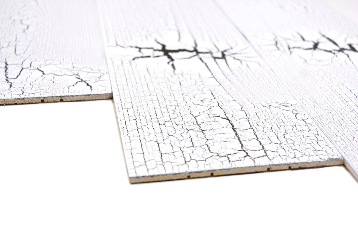 Självhäftande väggpanel Vit Odense - 014 | 900x128x4,5mm. 1,04 m²/kartong