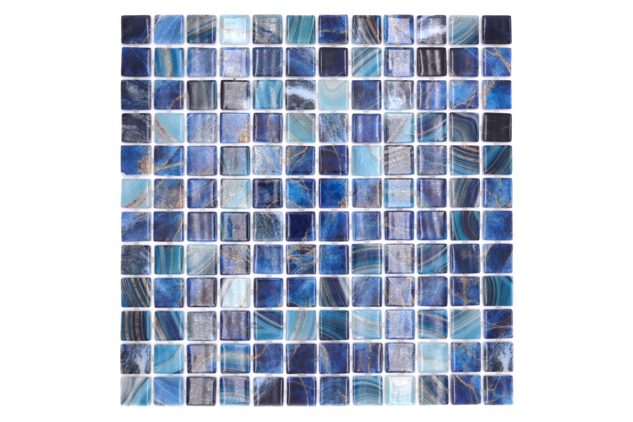 Mosaik Blå Oskarshamn - 003 | 0,1 m²/ark