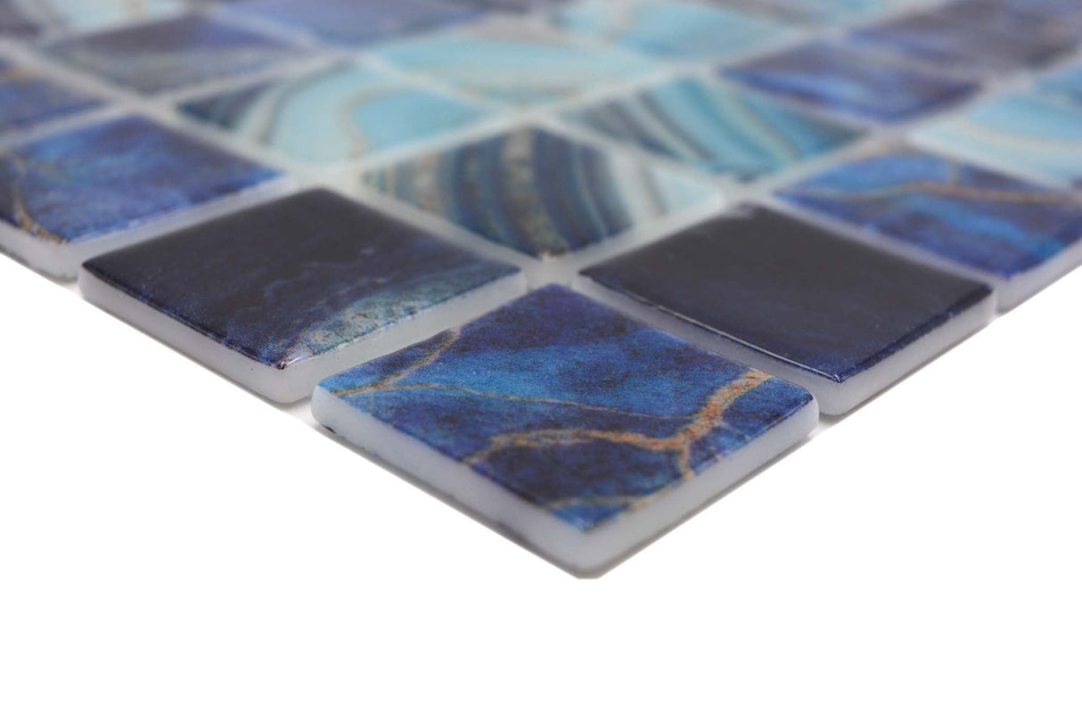 Mosaik Blå Oskarshamn - 009 | 0,1 m²/ark