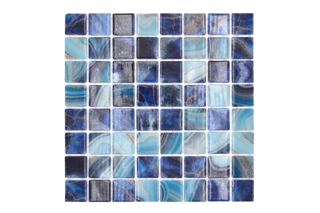 Mosaik Blå Oskarshamn - 009 | 0,1 m²/ark