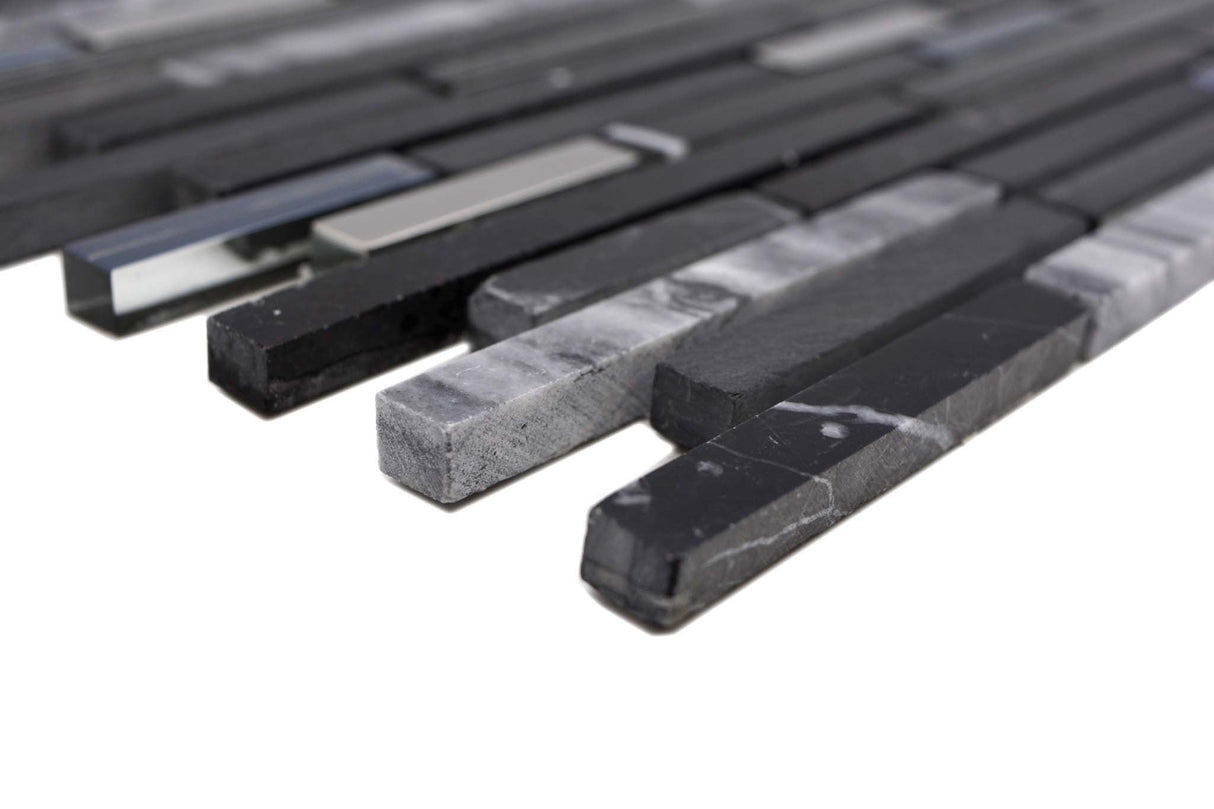 Mosaik Svart Uppsala - 004 | 0,09 m²/ark