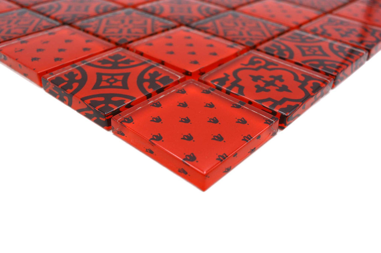 Mosaik Röd Falkenberg - 031 | 0,09 m²/ark