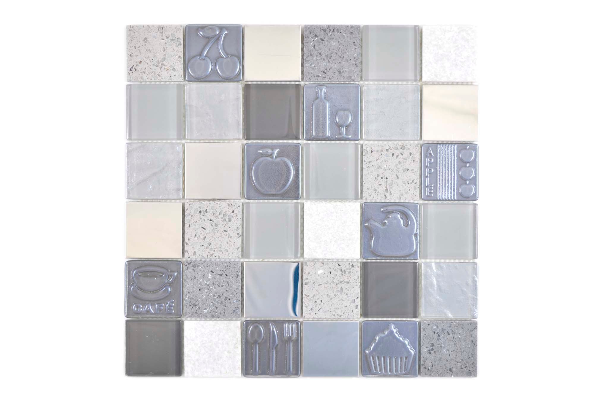 Mosaik Grå Stavanger - 002 | 0,09 m²/ark