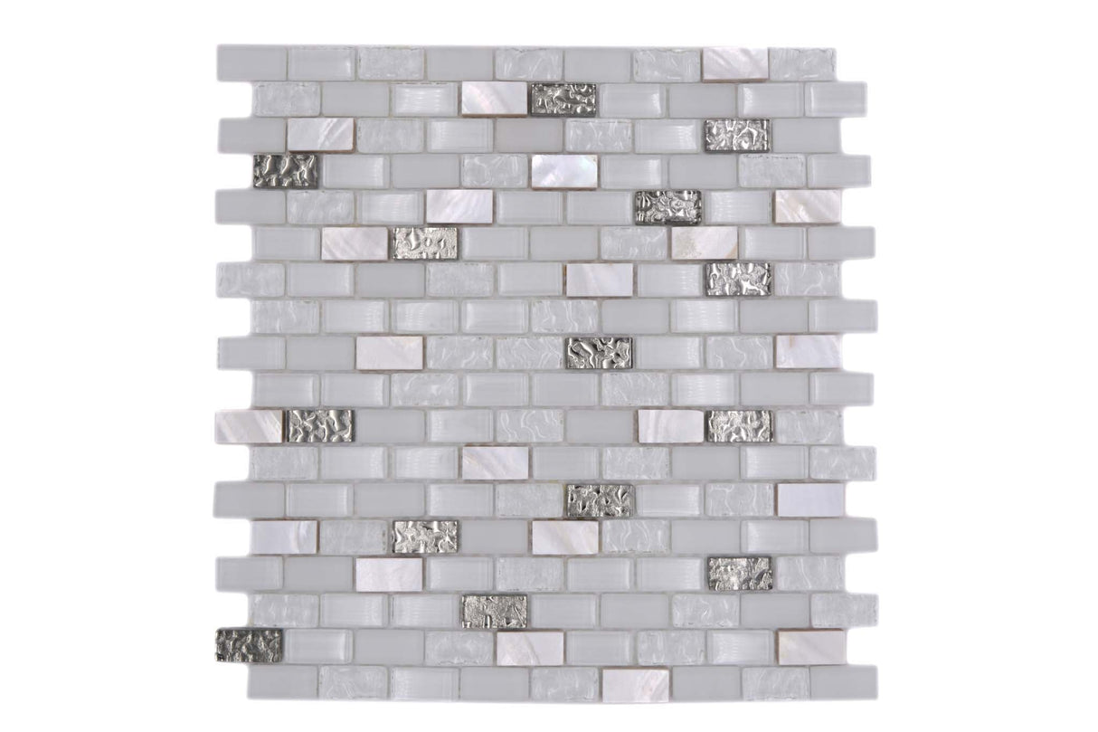 Mosaik Vit Hedemora - 015 | 0,085 m²/ark