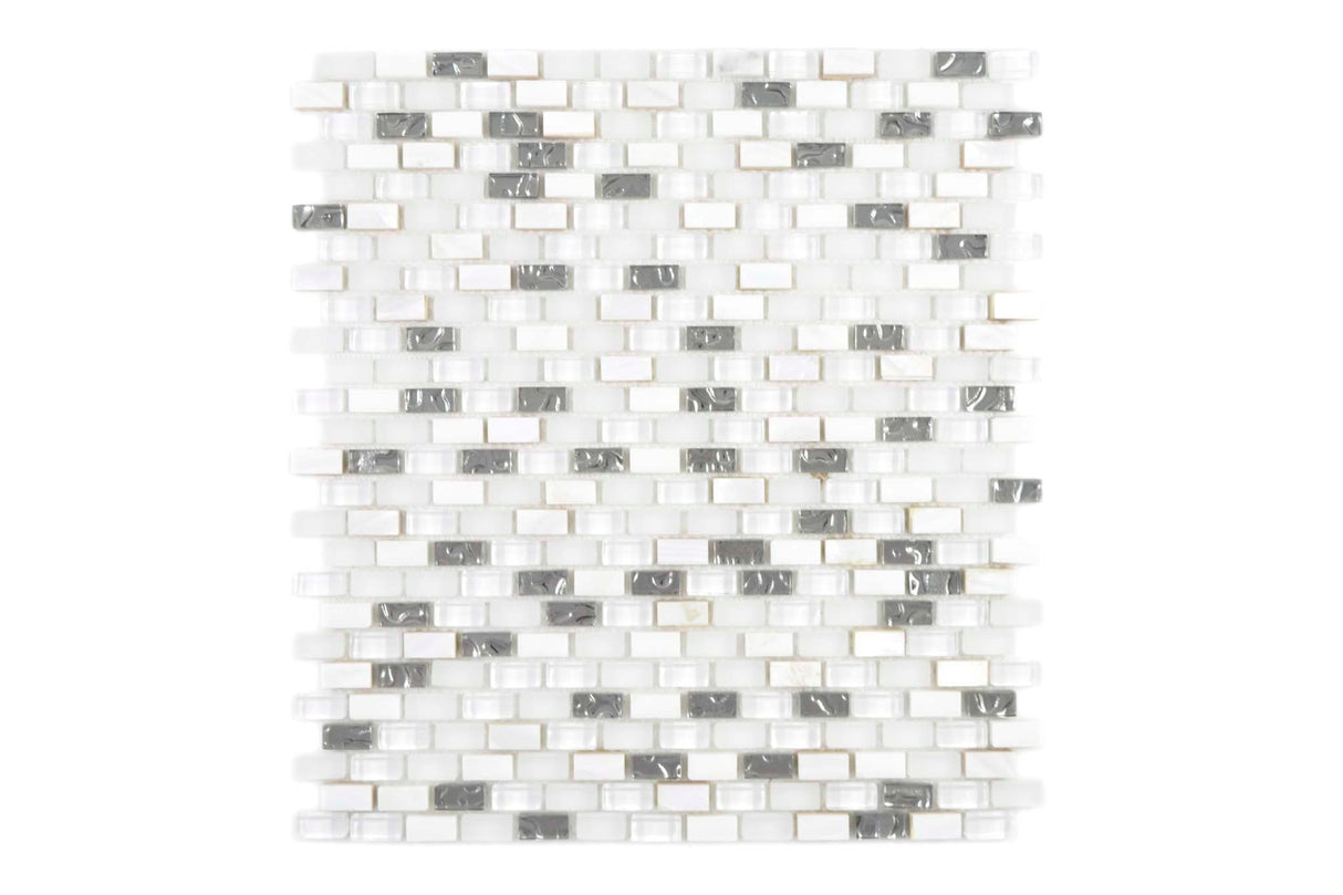 Mosaik Vit Hedemora - 018 | 0,088 m²/ark