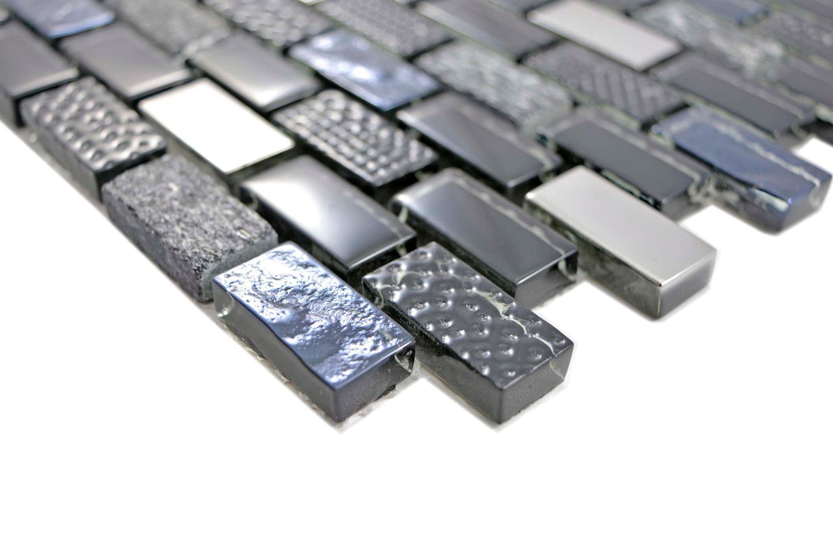 Mosaik Svart Höganäs - 001 | 0,085 m²/ark