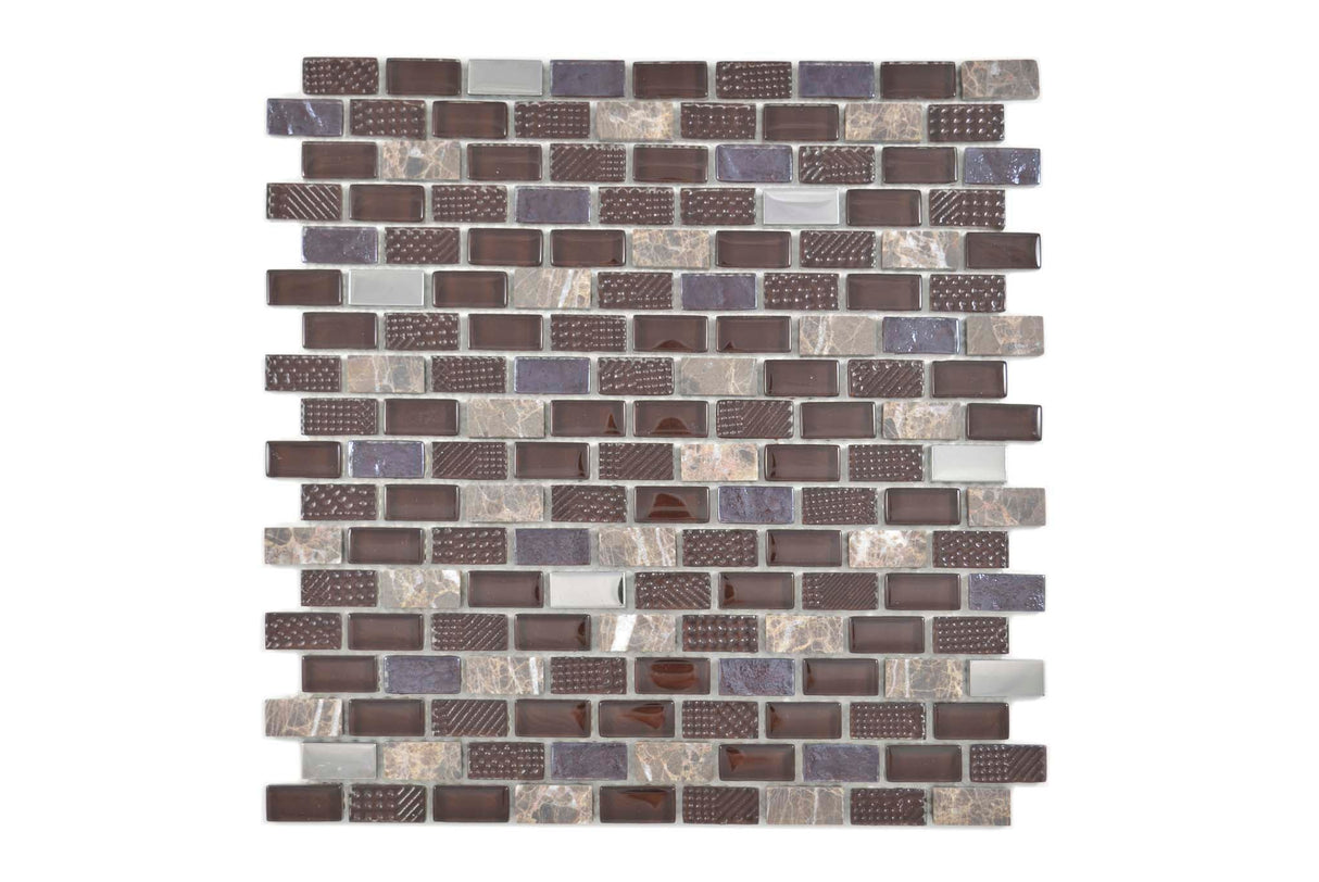 Mosaik Brun Höganäs - 003 | 0,085 m²/ark