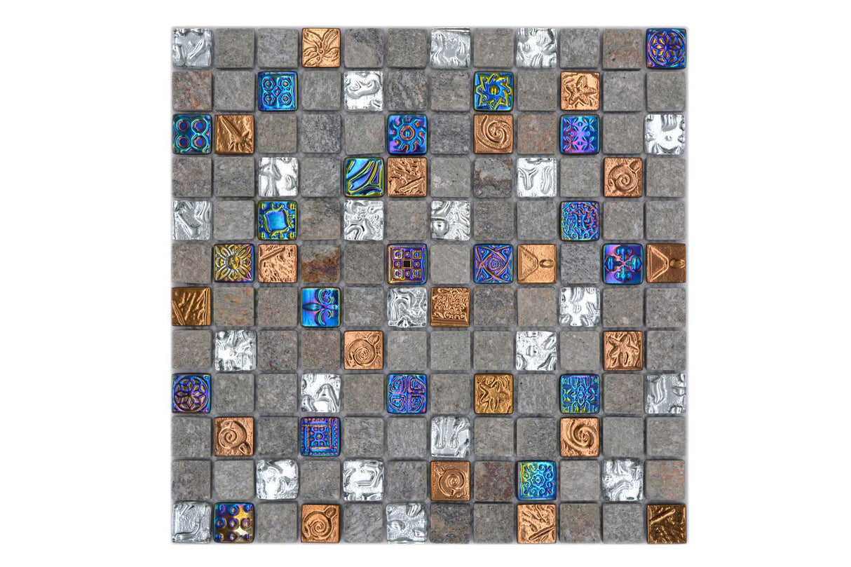 Mosaik Grå Kristinehamn - 003 | 0,089 m²/ark