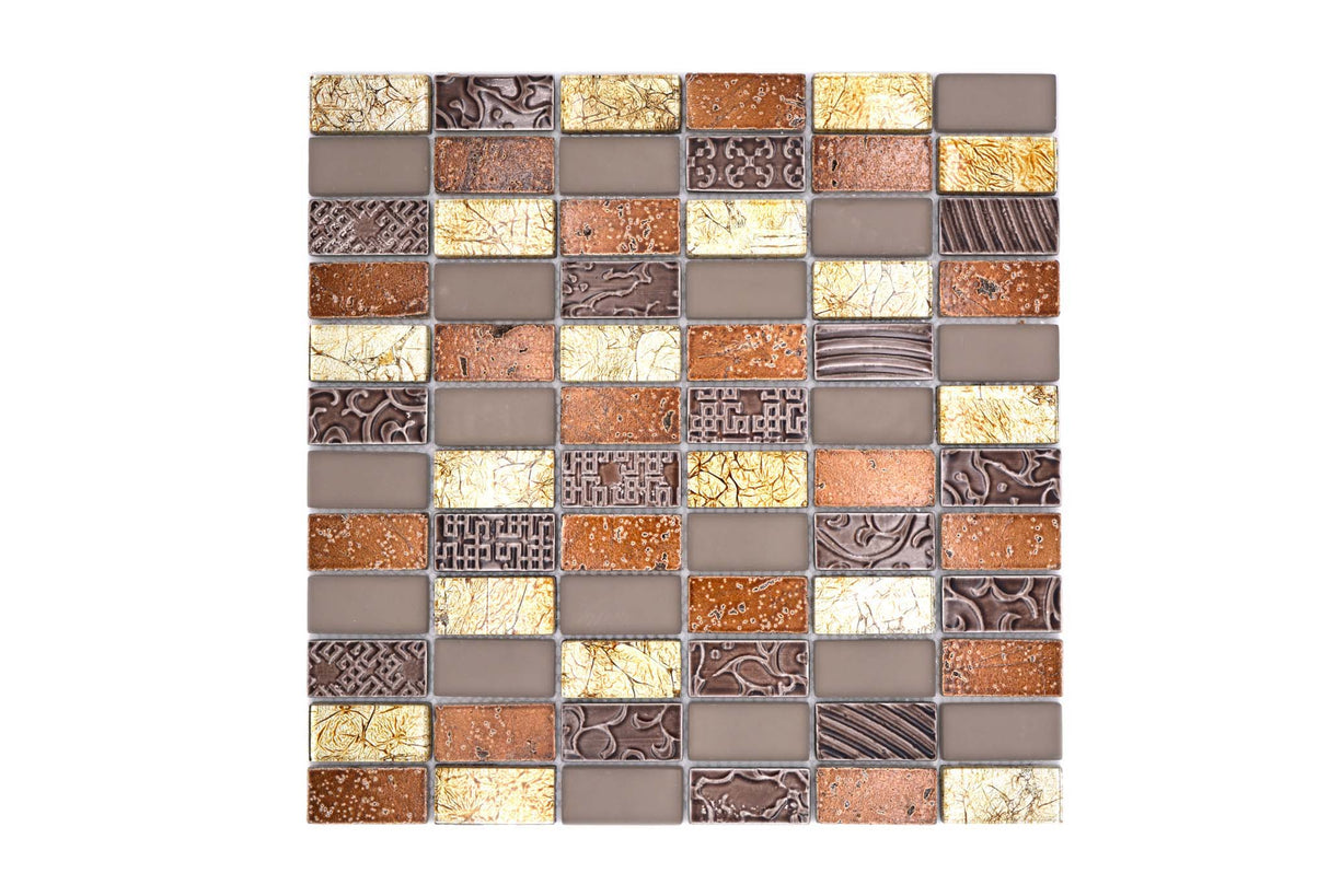 Mosaik Brun Kristinehamn - 008 | 0,09 m²/ark