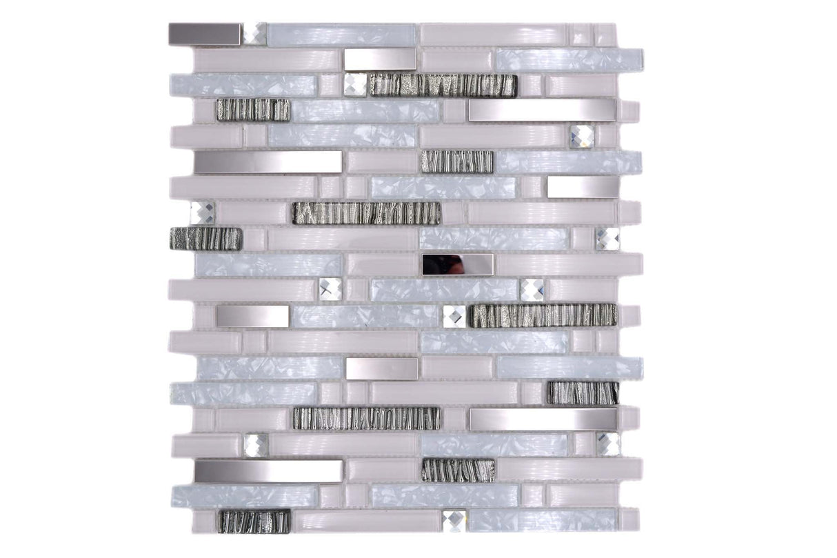 Mosaik Vit Östersund - 014 | 0,101 m²/ark