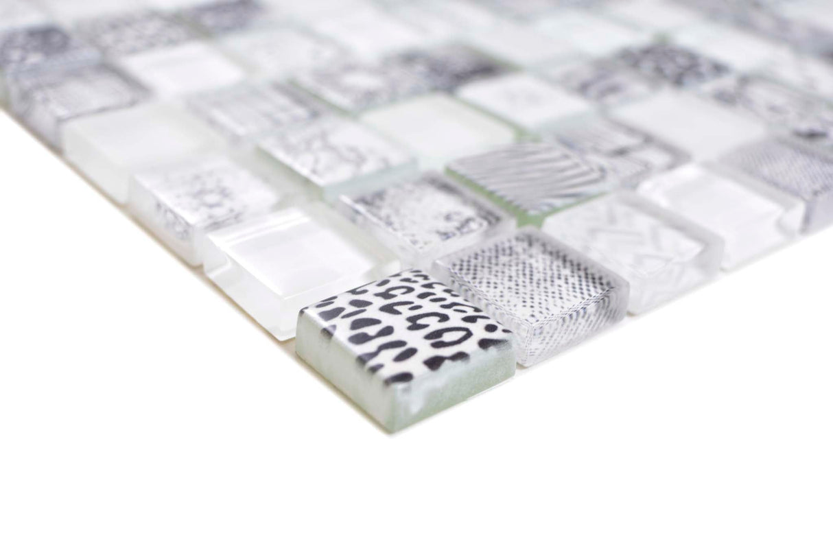 Mosaik Vit Bergen - 001 | 0,089 m²/ark