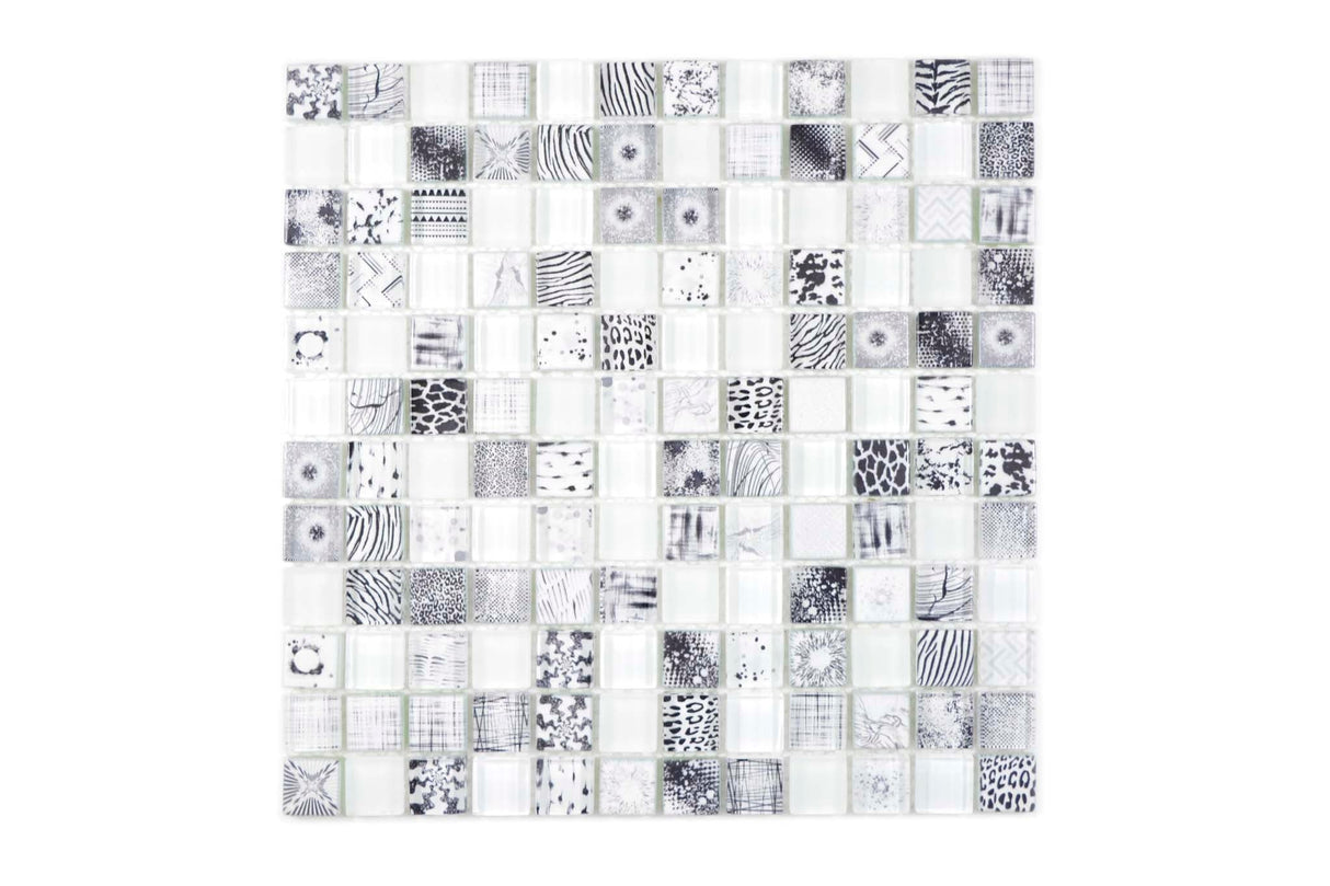 Mosaik Vit Bergen - 001 | 0,089 m²/ark