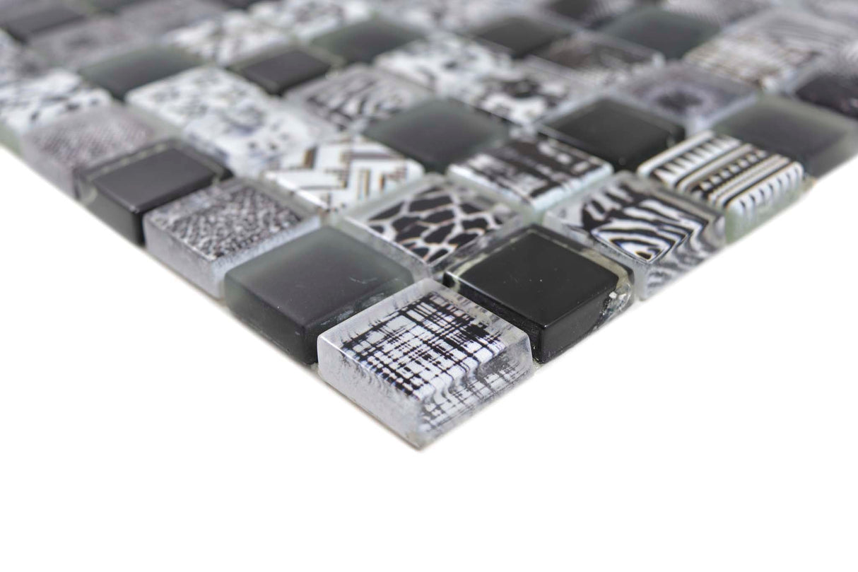 Mosaik Svart Bergen - 002 | 0,089 m²/ark