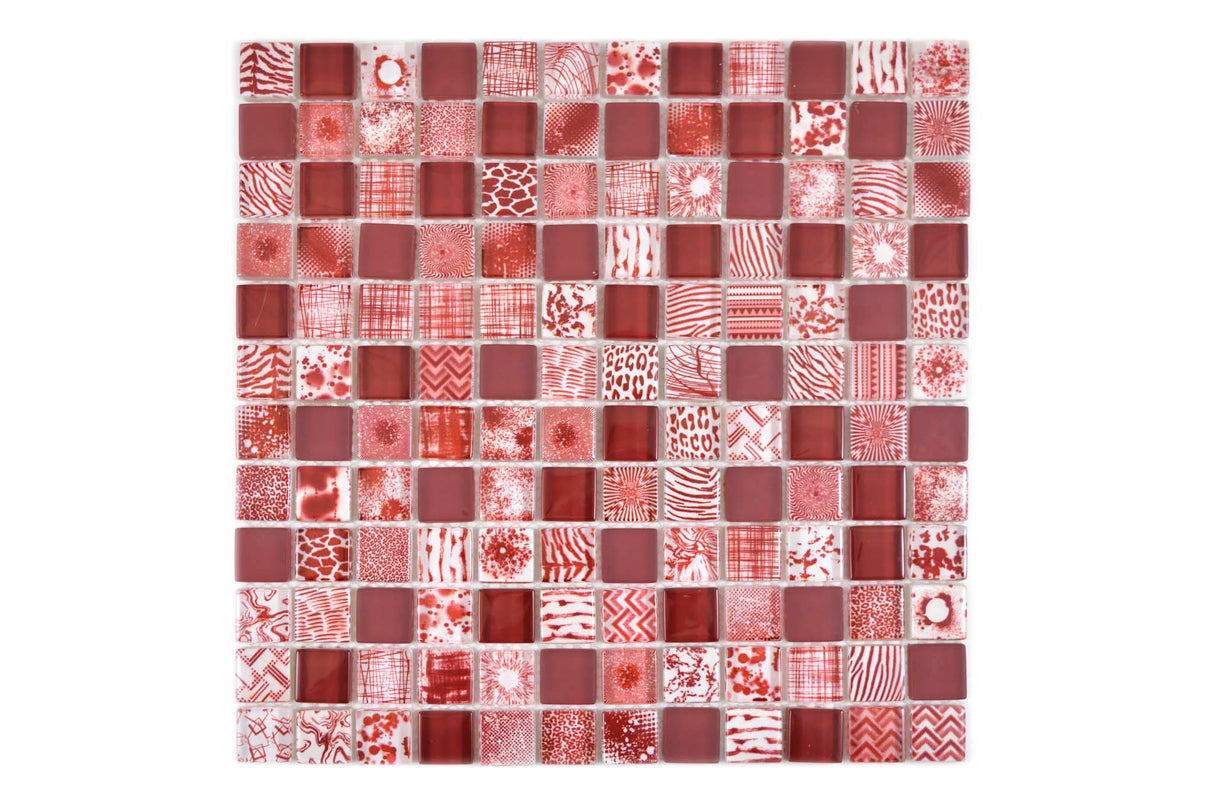 Mosaik Röd Bergen - 003 | 0,089 m²/ark