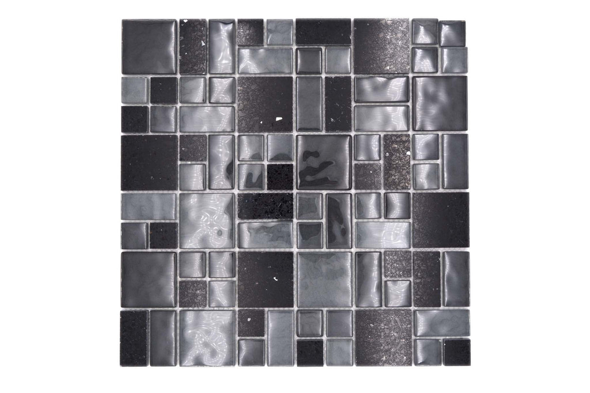 Mosaik Svart Uppsala - 012 | 0,089 m²/ark