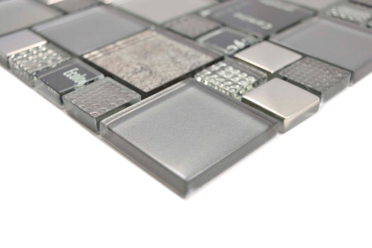 Mosaik Silver Gnosjö - 001 | 0,089 m²/ark