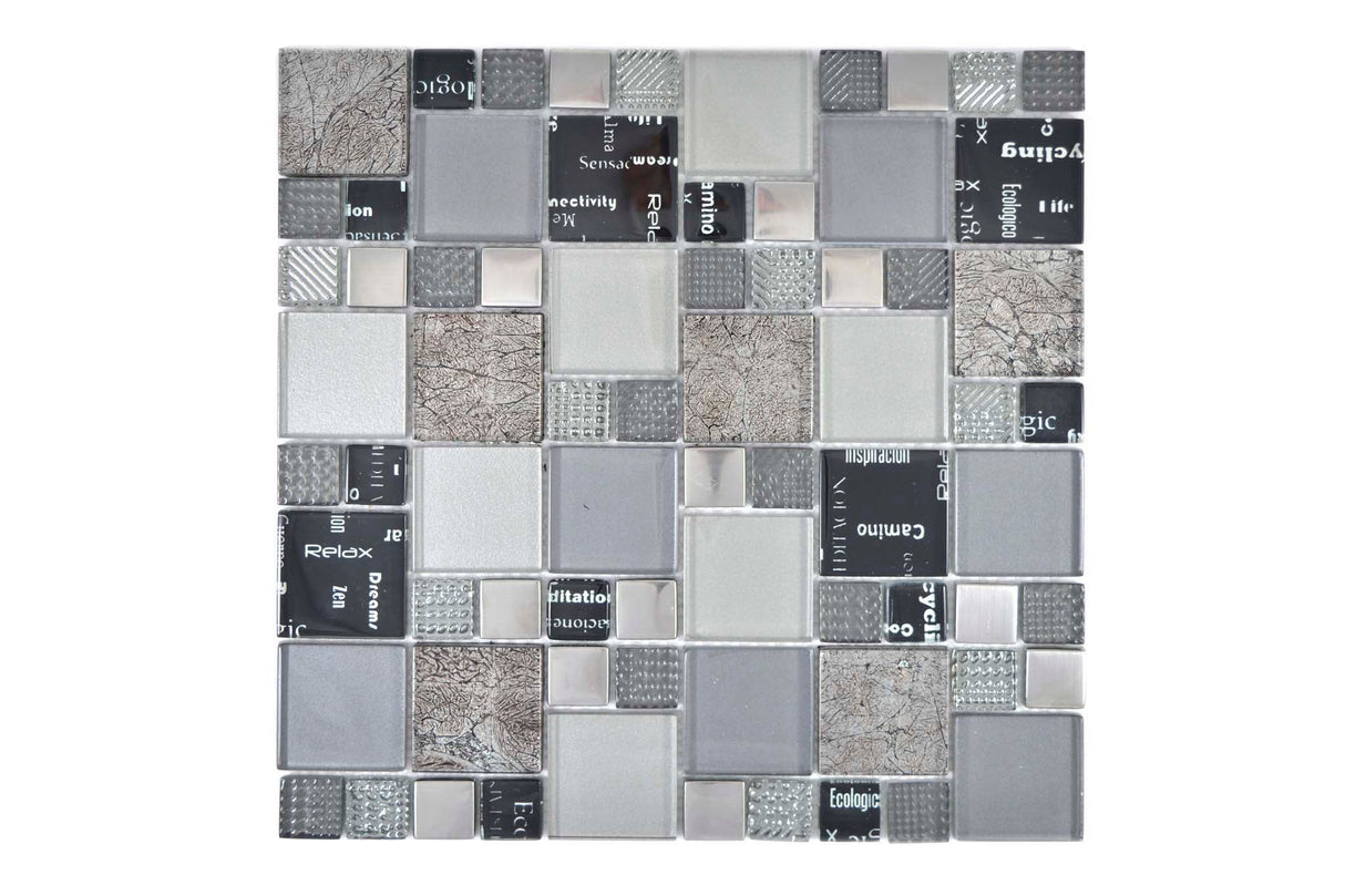 Mosaik Silver Gnosjö - 001 | 0,089 m²/ark