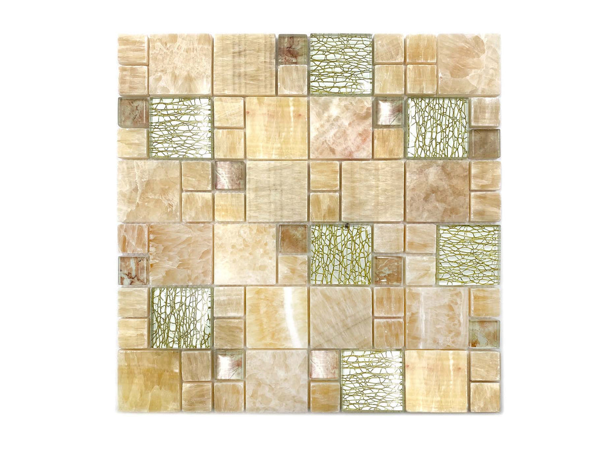 Mosaik Bärnsten/guld mix Varberg - 003 | 0,09 m²/ark