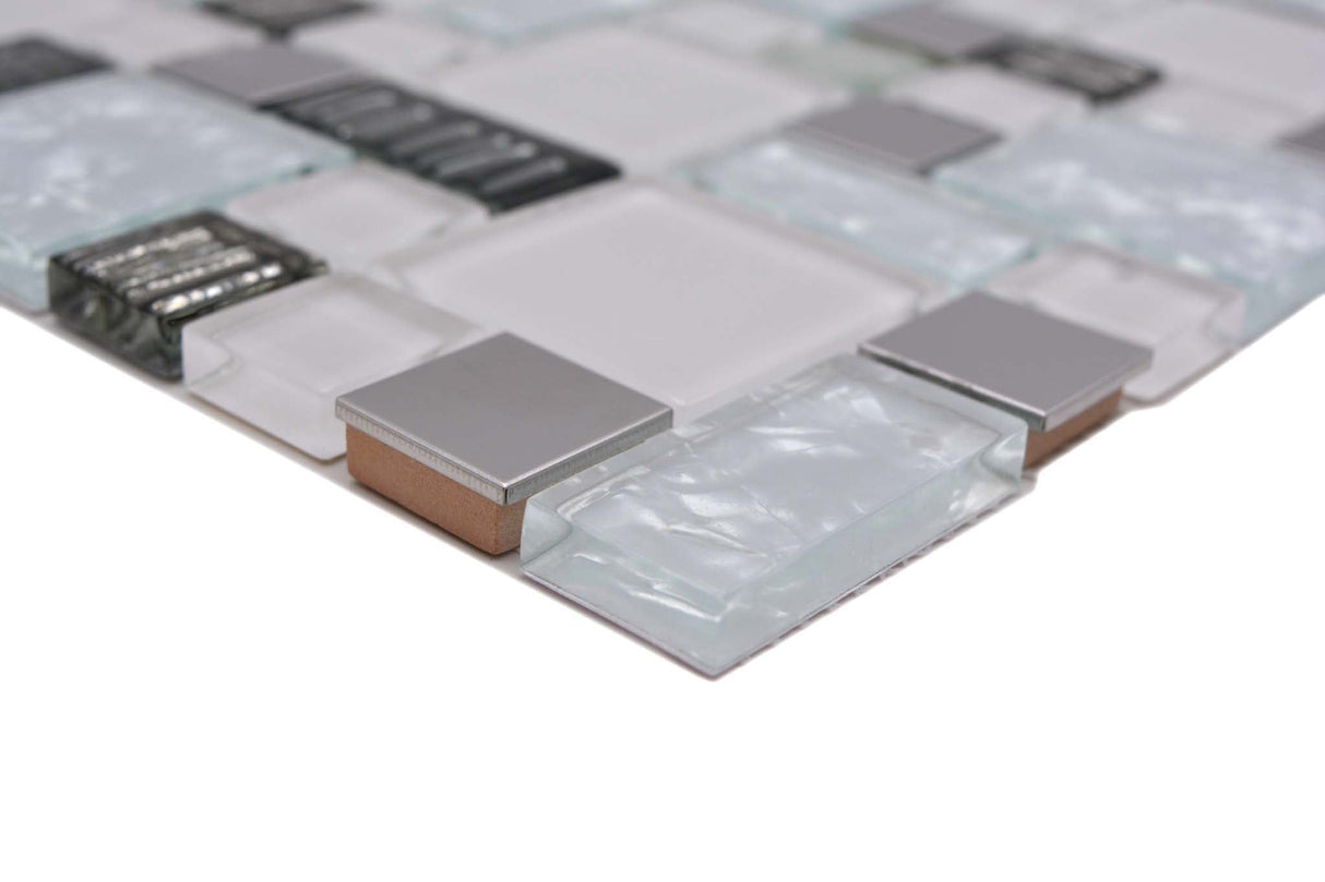 Mosaik Vit Östersund - 018 | 0,09 m²/ark