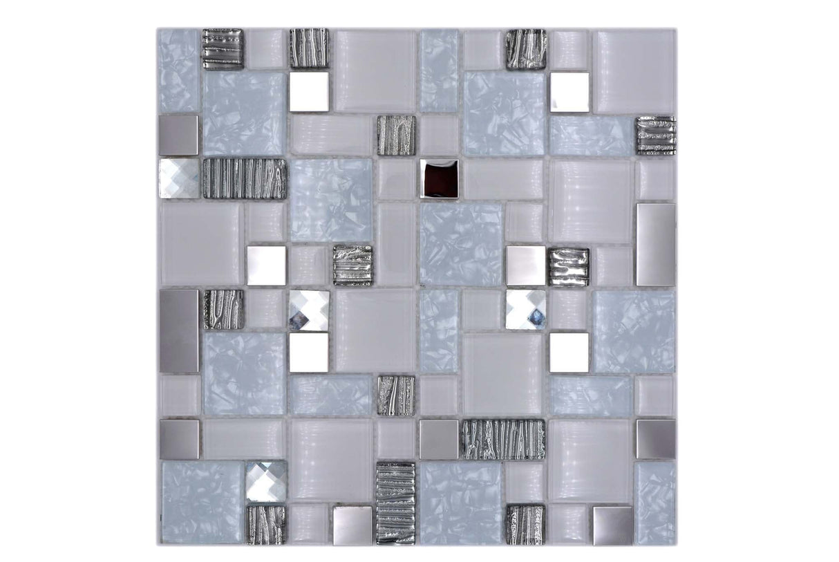 Mosaik Vit Östersund - 018 | 0,09 m²/ark