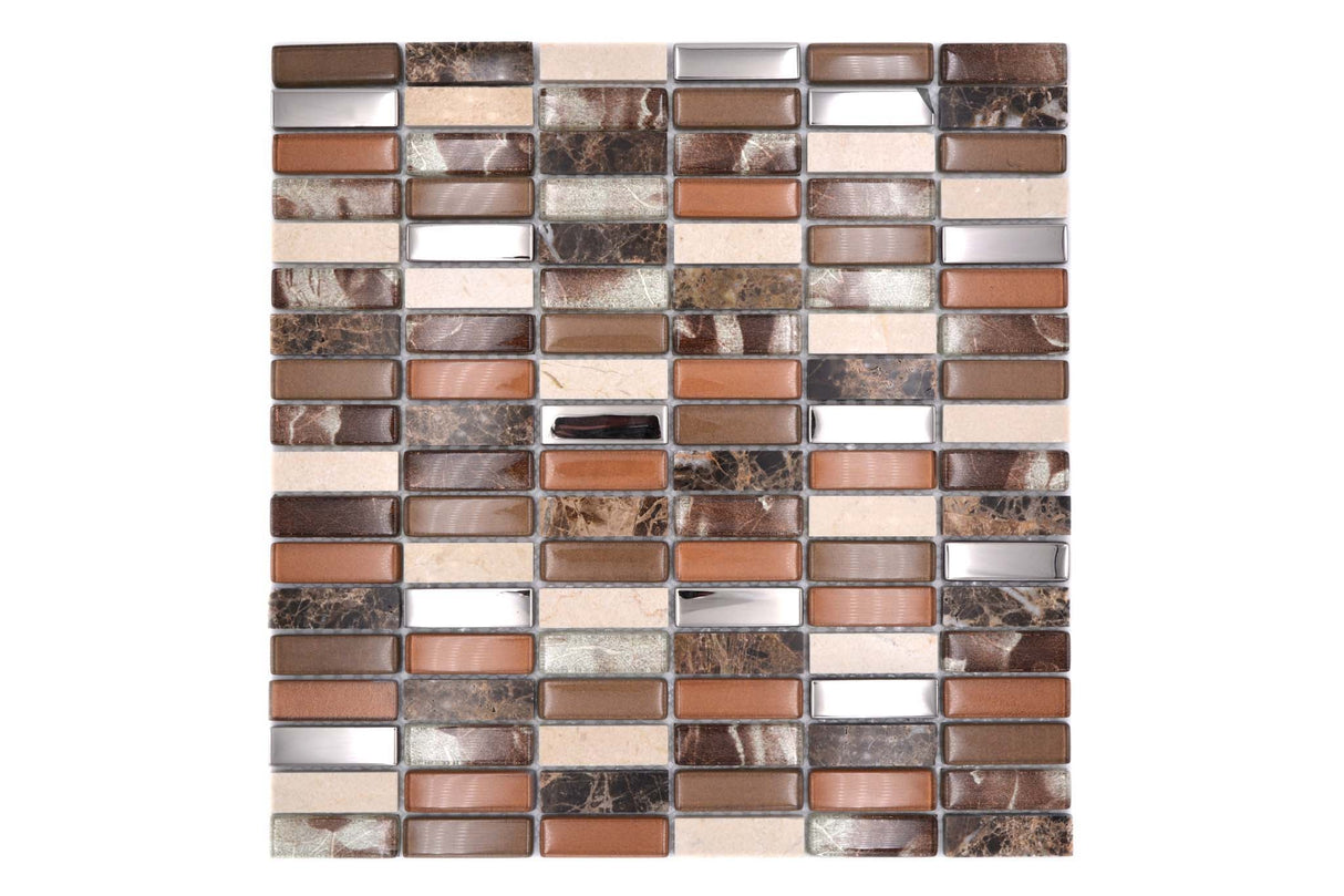 Mosaik Brun Ödeshög - 014 | 0,091 m²/ark