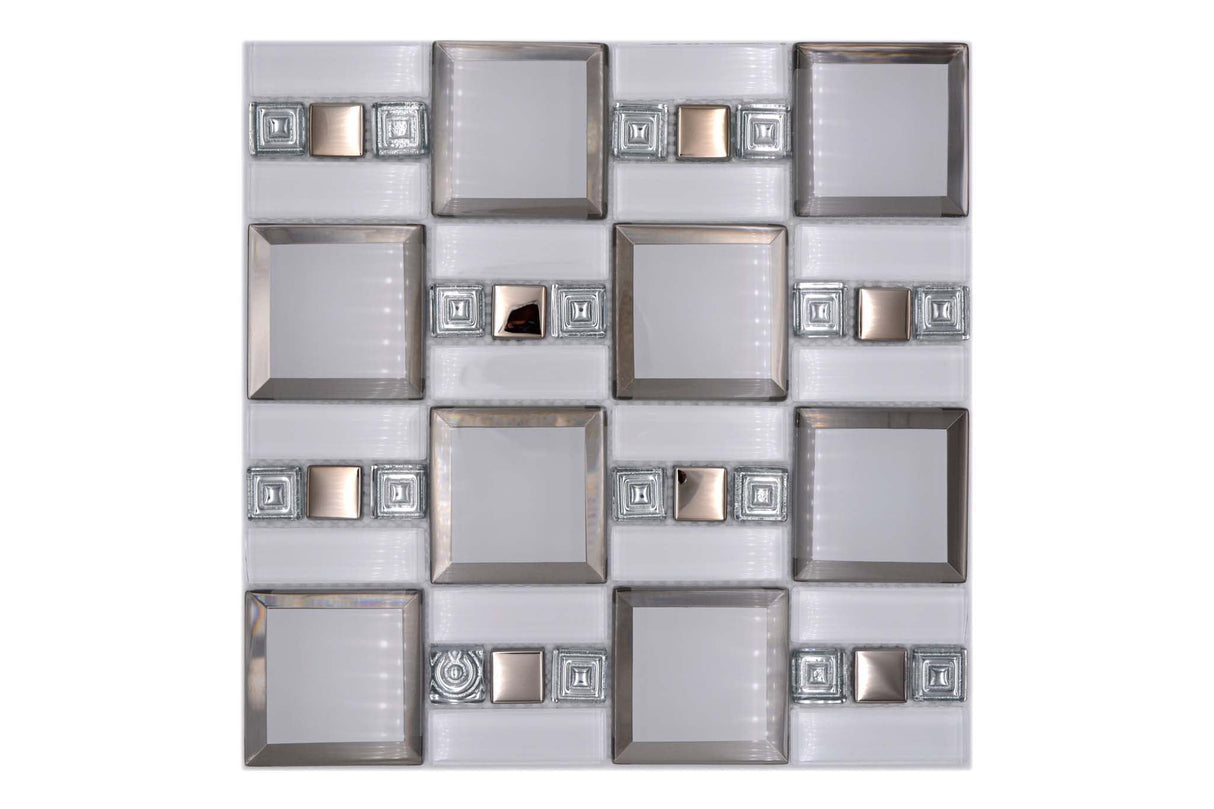 Mosaik Vit Östersund - 022 | 0,09 m²/ark