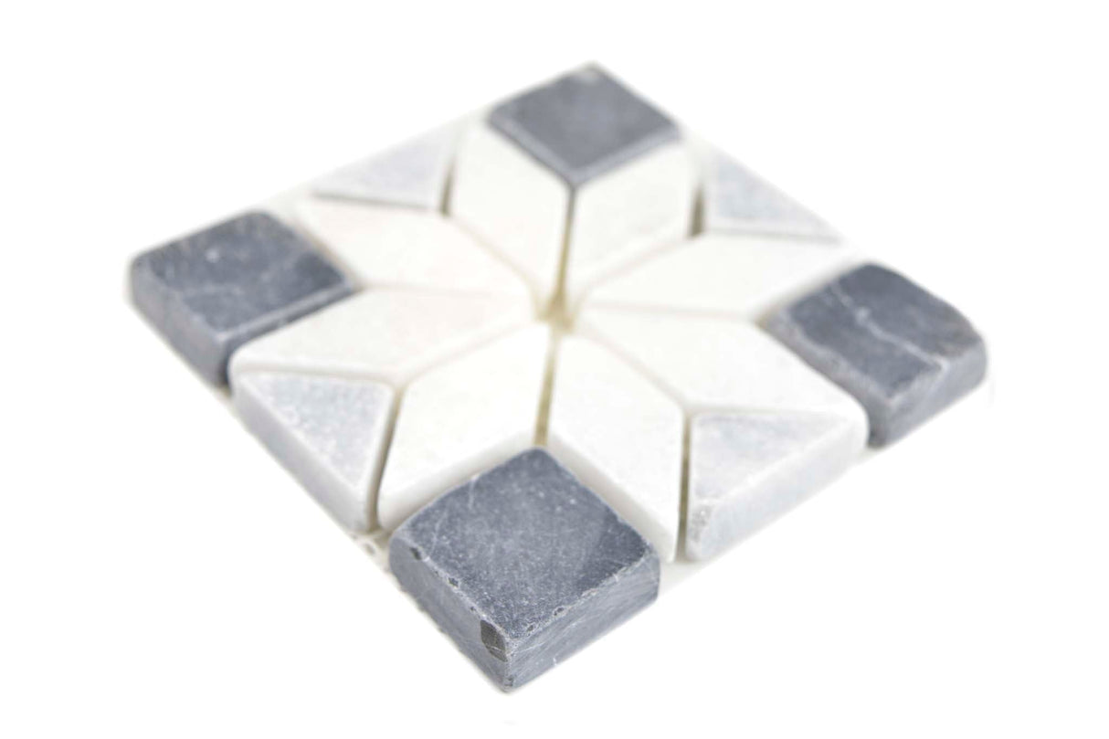 Sjösten Svart Eslöv - 002 | 100x100x10mm. Säljs styckvis.