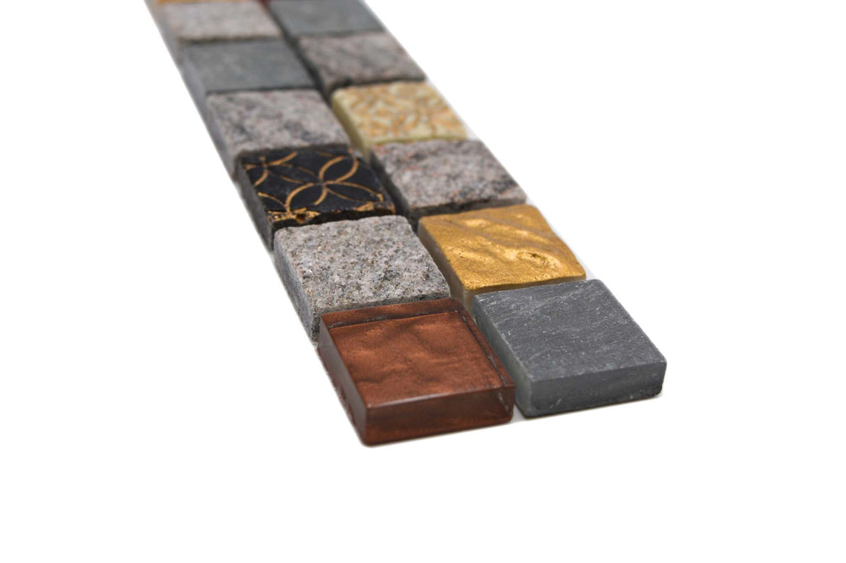 Bård (Kakel) Grå Markaryd - 062 | 25x25x8mm. Säljs styckvis.