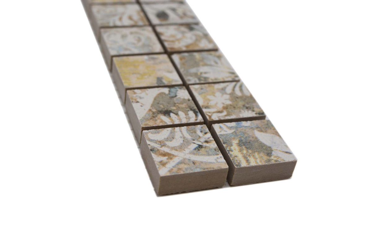 Bård (Klinker) Flerfärgad Markaryd - 041 | 25x25x10mm. Säljs styckvis.